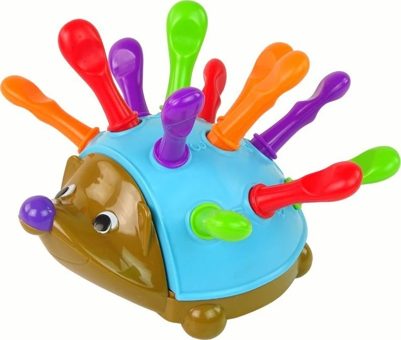 Jeżyk Lean Toys Ežiuko galvosūkis Mėlynos spalvos Spalvingi smaigaliai