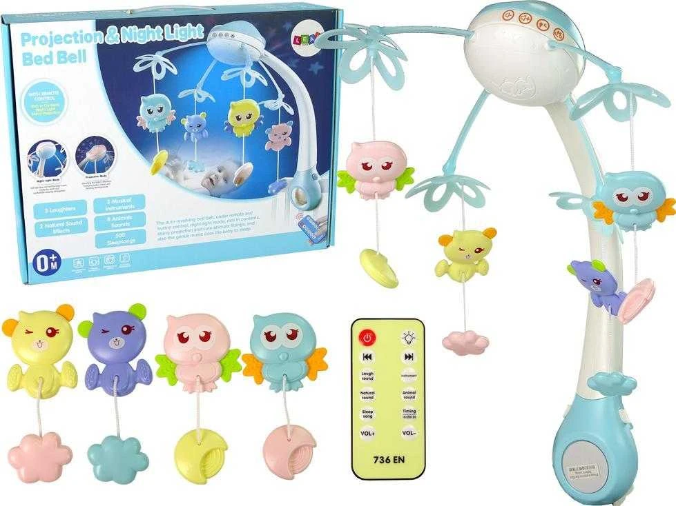 Lean Toys Vaikiška karuselė su projektoriumi ir melodijomis