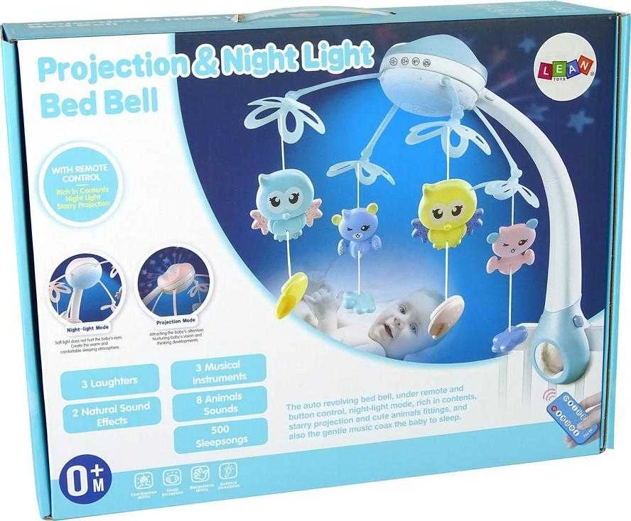 Lean Toys Vaikiška karuselė su projektoriumi ir melodijomis