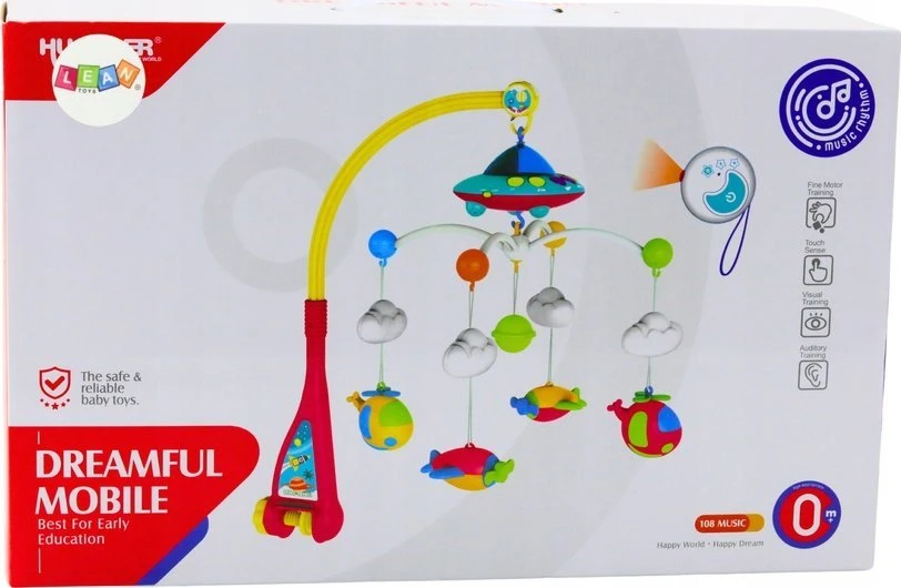 Lean Toys Vaikiška karuselė su projektoriumi ir 108 melodijomis