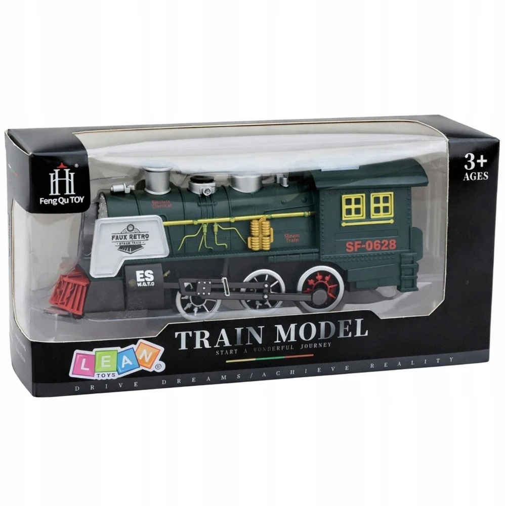 Lean Toys Lokomotyvas žalia