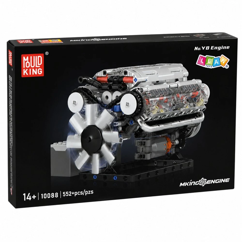 Lean Toys Konstruktoriaus rinkinys V8 variklis 552 vnt.