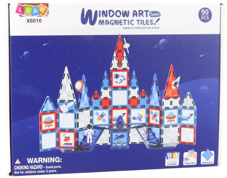 Lean Toys Magnetinis konstruktorius Window Art X6010, 90 vnt.