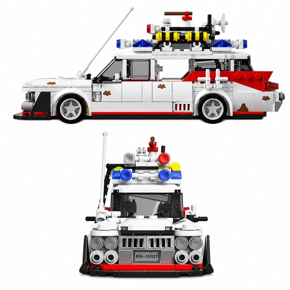 Lean Toys Konstruktorius Ghost Car baltas 631 vnt.