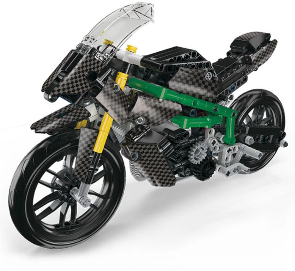 Lean Toys Statybinės kaladėlės juoda ir žalia 656 vnt.