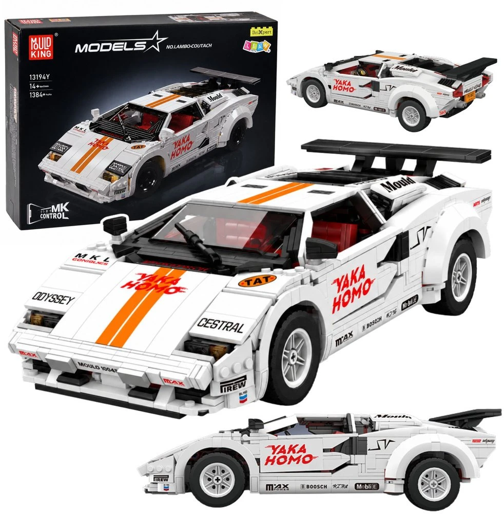 Lean Toys RC statybinės kaladėlės baltos 1384 vnt.
