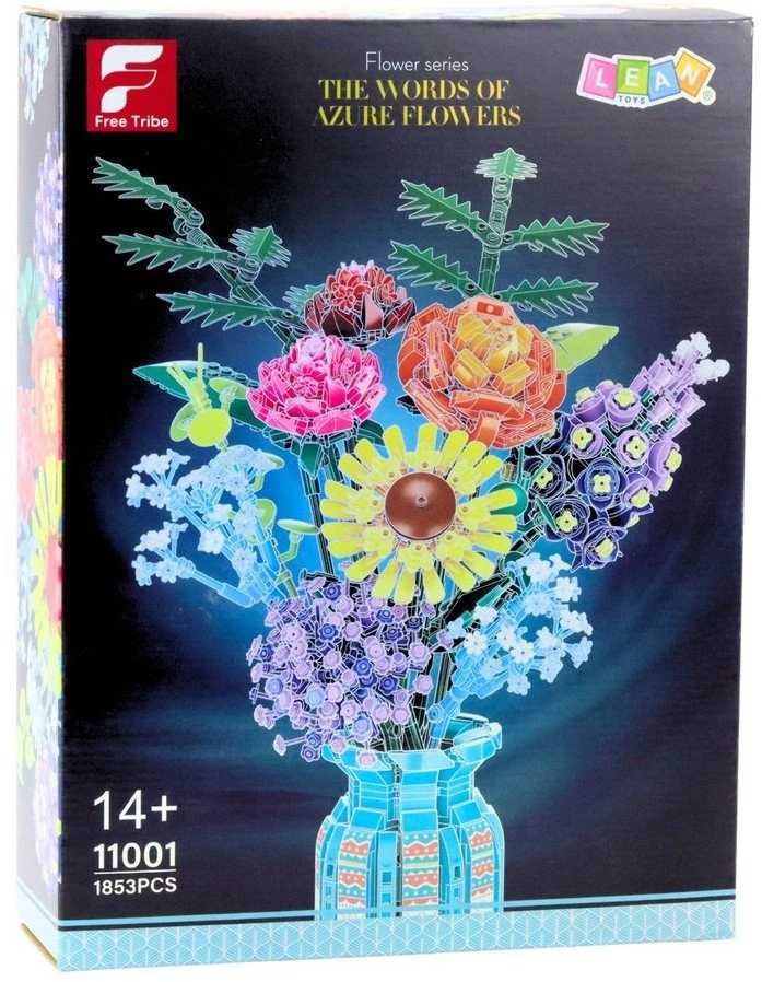 Lean Toys Konstruktorius Gėlių Puokštė Vazoje 1853 det.