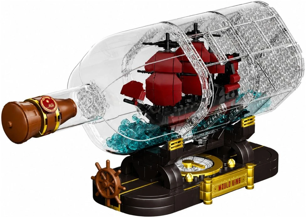 Lean Toys Statybinių kaladėlių rinkinys rudos spalvos 885 vnt.