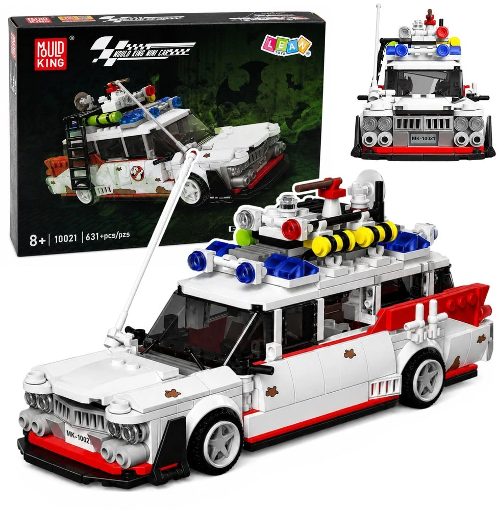 Lean Toys Konstruktorius Ghost Car baltas 631 vnt.
