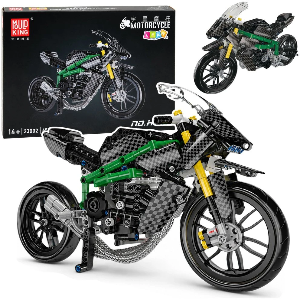 Lean Toys Statybinės kaladėlės juoda ir žalia 656 vnt.