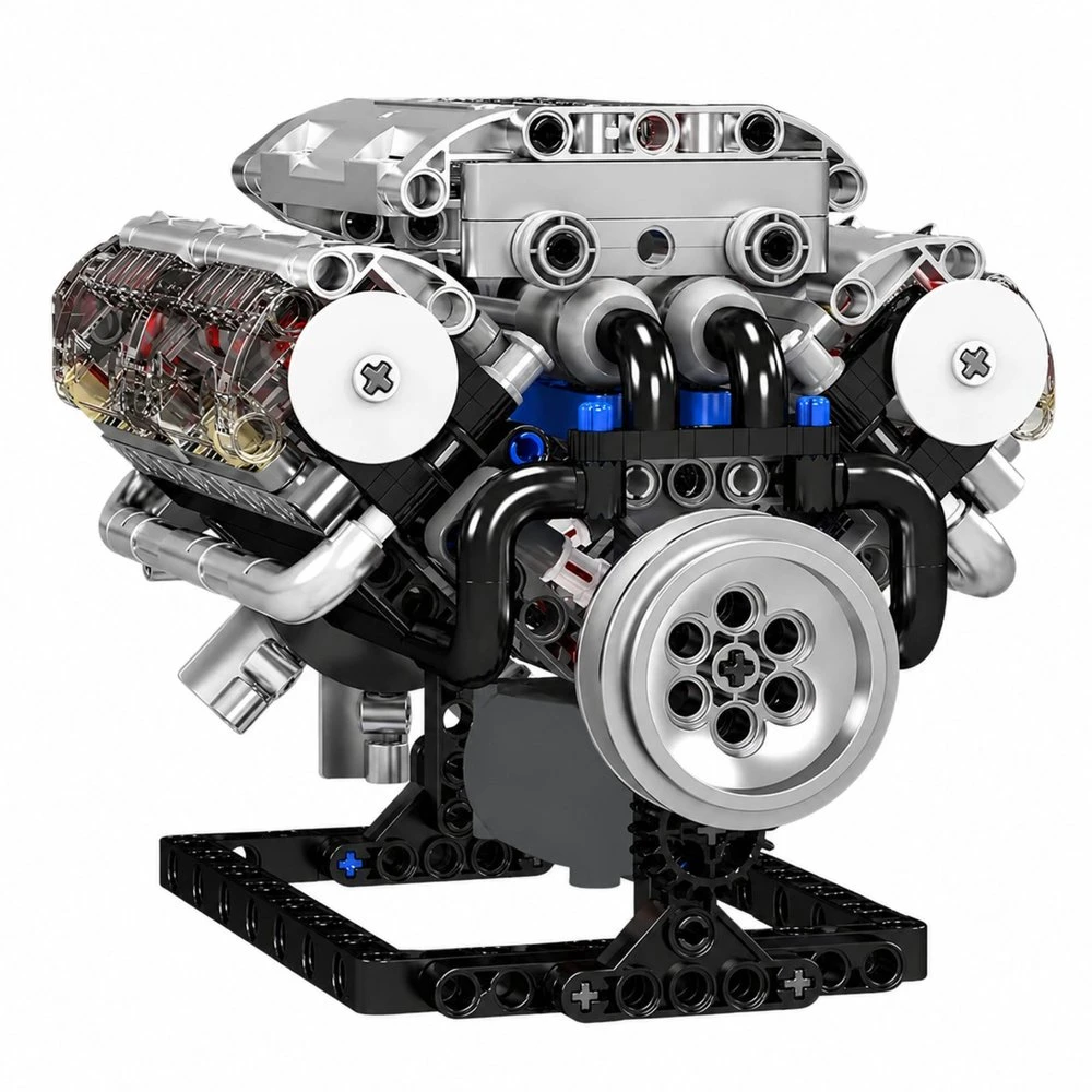 Lean Toys Konstruktoriaus rinkinys V8 variklis 552 vnt.