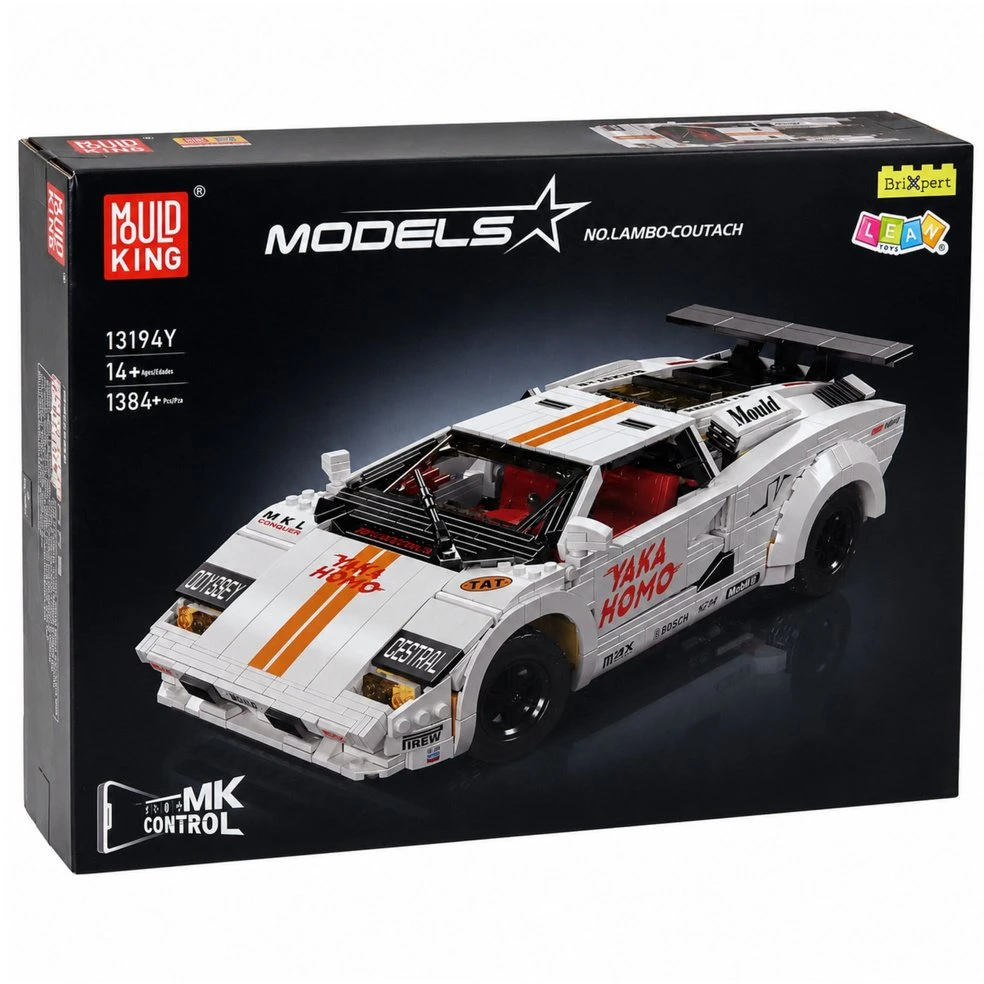 Lean Toys RC statybinės kaladėlės baltos 1384 vnt.