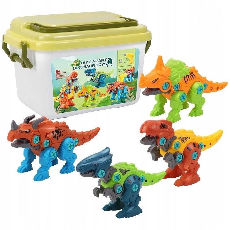 Lean Toys Dinosaurų konstravimo rinkinys 4 vnt.