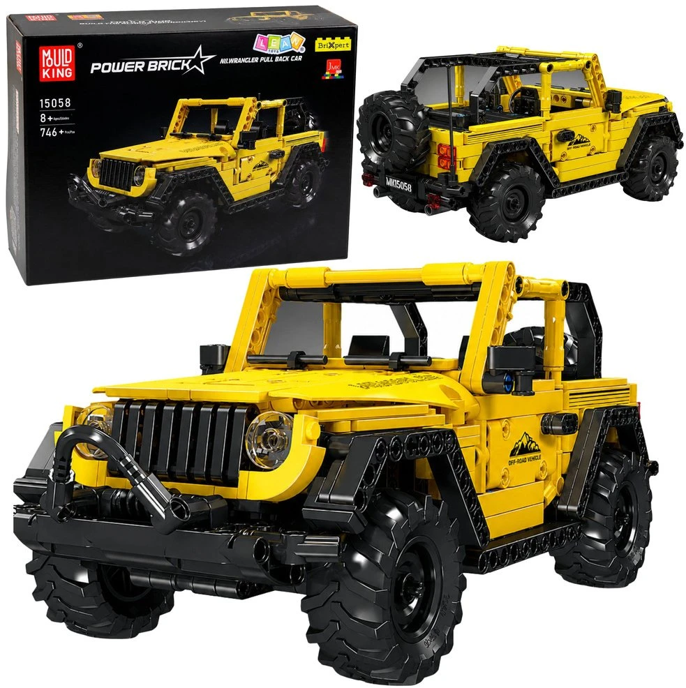 Lean Toys Statybinės kaladėlės Geltonos 746 vnt.