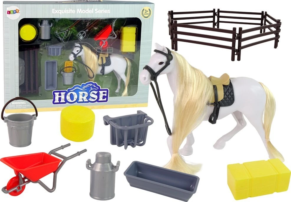 Žaislinis žirgas su priedais Lean Toys