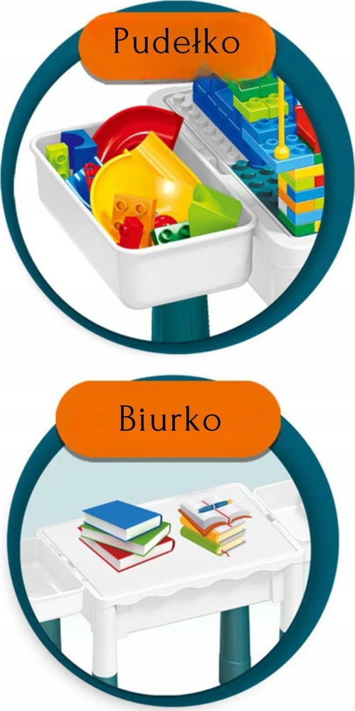 Lean Toys LeanToys Konstrukciniai kaladėlės 197 elementai + stalelis ir kėdutė