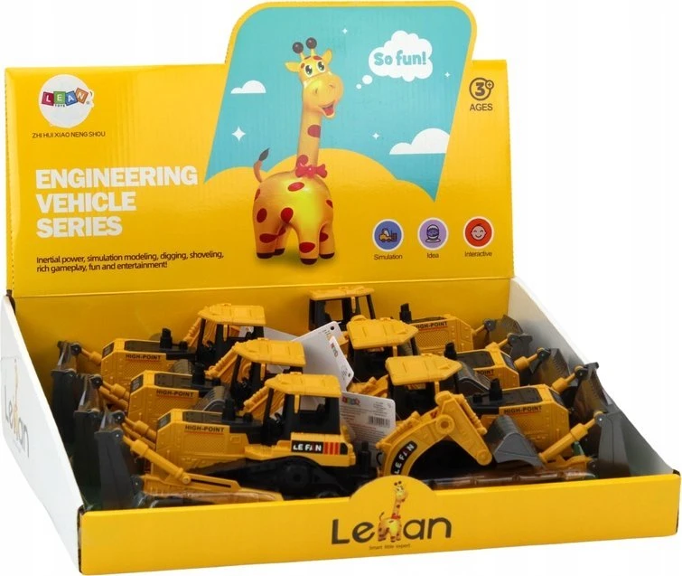 Žaislas vikšrinis ekskvatorius Lean Toys, geltonas
