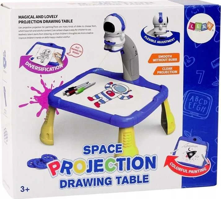 Lean Toys Vaikiškas kosminis projektorius su piešimo stalu