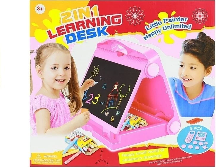 Lean Toys „LeanToys“ kreidinės lentos žymeklis + žymeklių 2 viename šablonai LEAN Žaislai