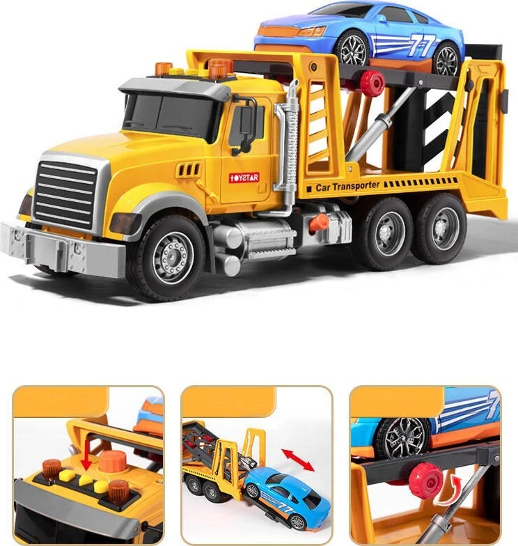 Lean Toys Vilkties sunkvežimis su sportiniu automobiliu 2in1