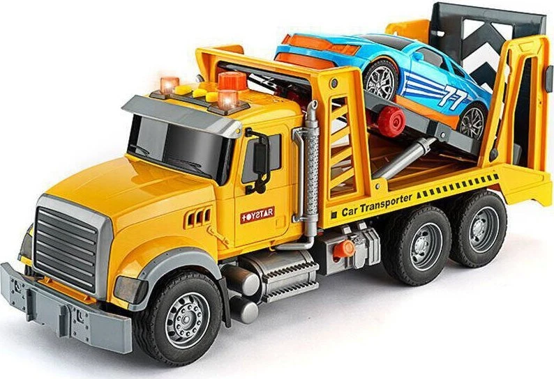 Lean Toys Vilkties sunkvežimis su sportiniu automobiliu 2in1