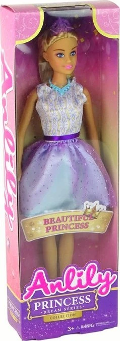 Lean Toys Lėlė Anlily princesė violetine suknele