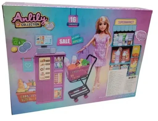 Lean Toys Lėlė su parduotuvės rinkiniu 30 cm