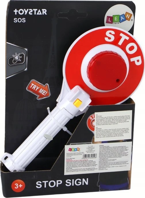 Lean Toys Vaikiškas policijos šviesoforas, 23 cm