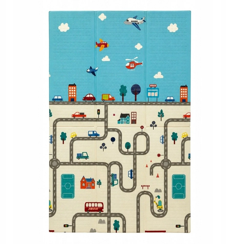 Lean Toys Lavinamasis kilimėlis, dvipusis sulankstomas, įvairiaspalvis, 120 × 180 cm