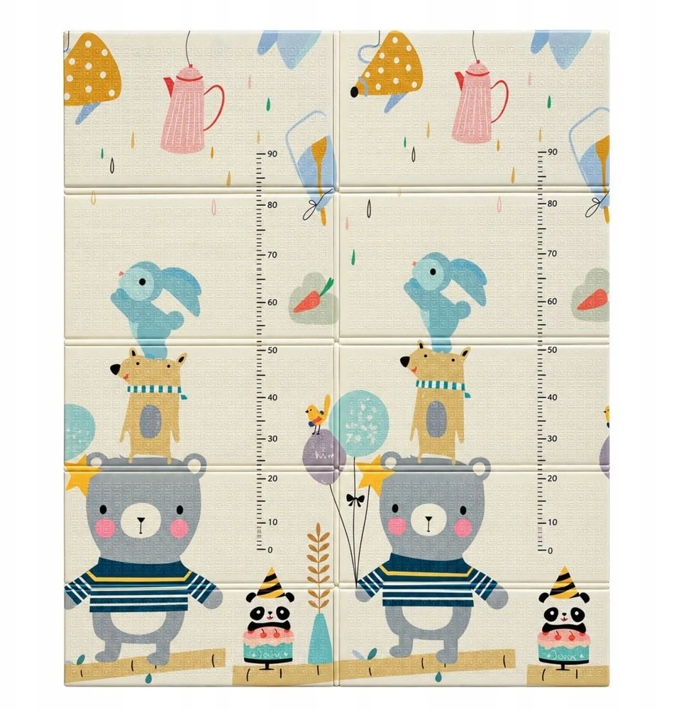 Lean Toys Lavinamasis kilimėlis, dvipusis, įvairiaspalvis, 180 × 150 cm