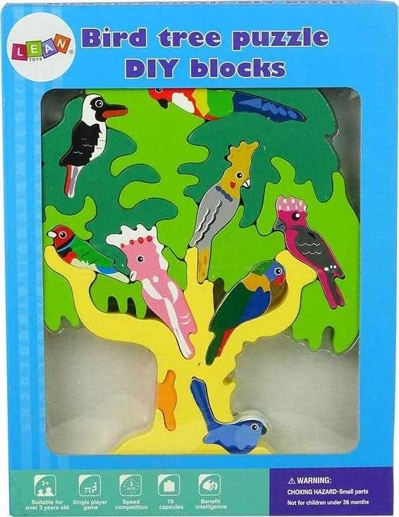 Drewniane Dėlionė vaikams Lean Toys, žalia