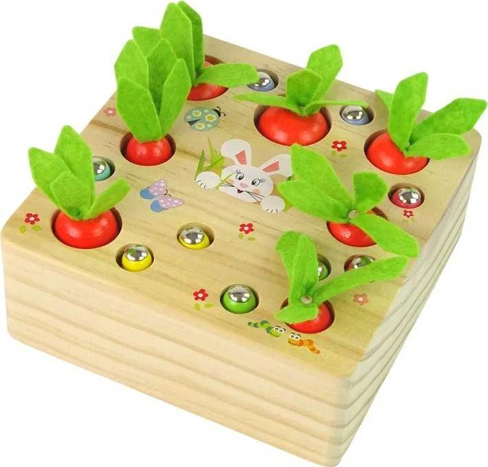 Lean Toys Medinis vaikų žaidimas su morkomis ir sliekais