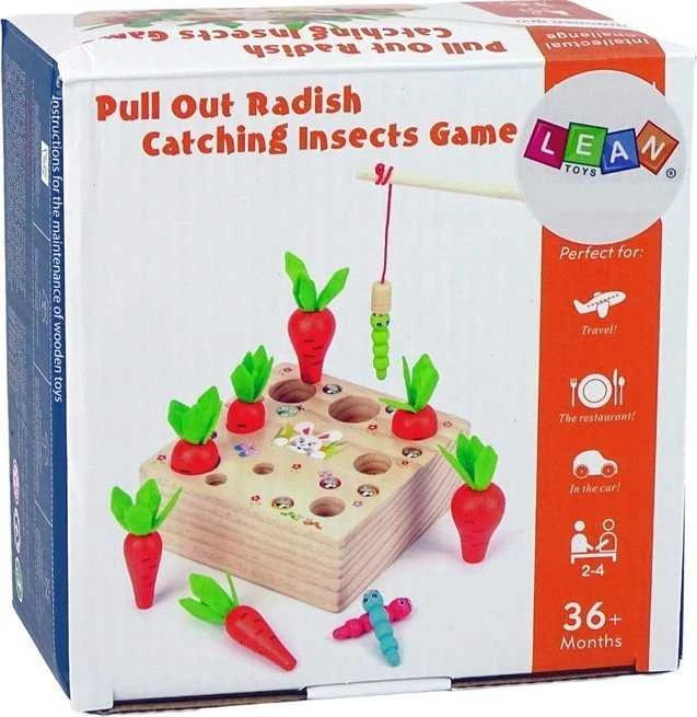 Lean Toys Medinis vaikų žaidimas su morkomis ir sliekais