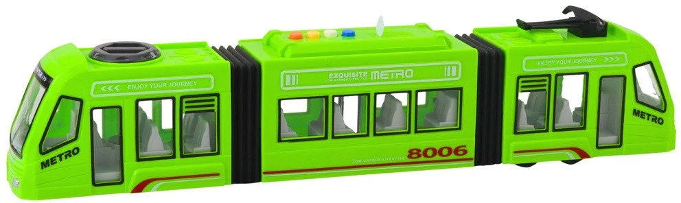 Lean Toys Žalias metro modelis su šviesomis ir garsais 1:16