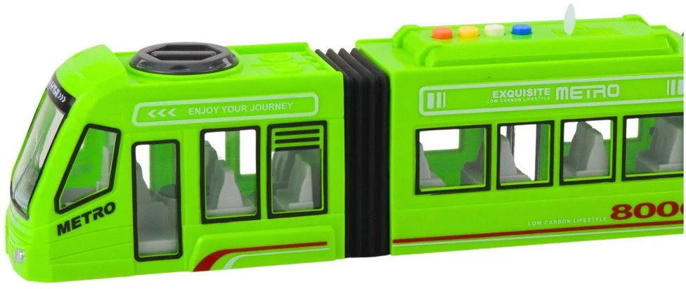 Lean Toys Žalias metro modelis su šviesomis ir garsais 1:16