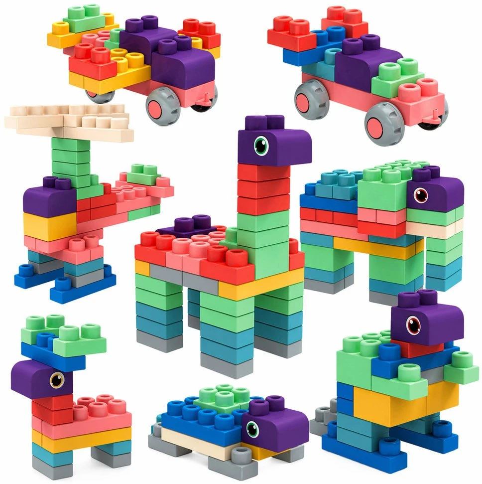 Lean Toys kaladėlės spalvotos 80 vnt.