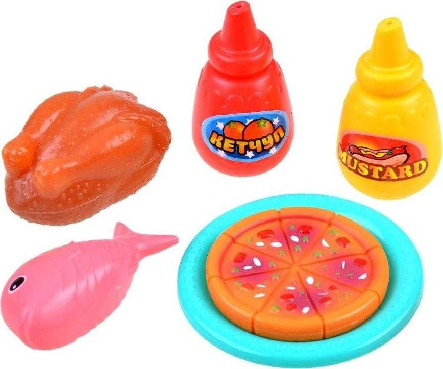 Lean Toys Žaislinė mikrobangų krosnelė su priedais vaikams nuo 3 metų