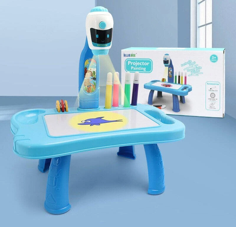 Lean Toys Mėlynas 2-in-1 mini projektorius vaikams