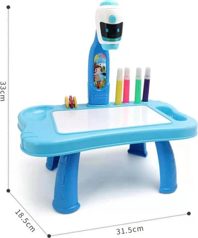 Lean Toys Mėlynas 2-in-1 mini projektorius vaikams