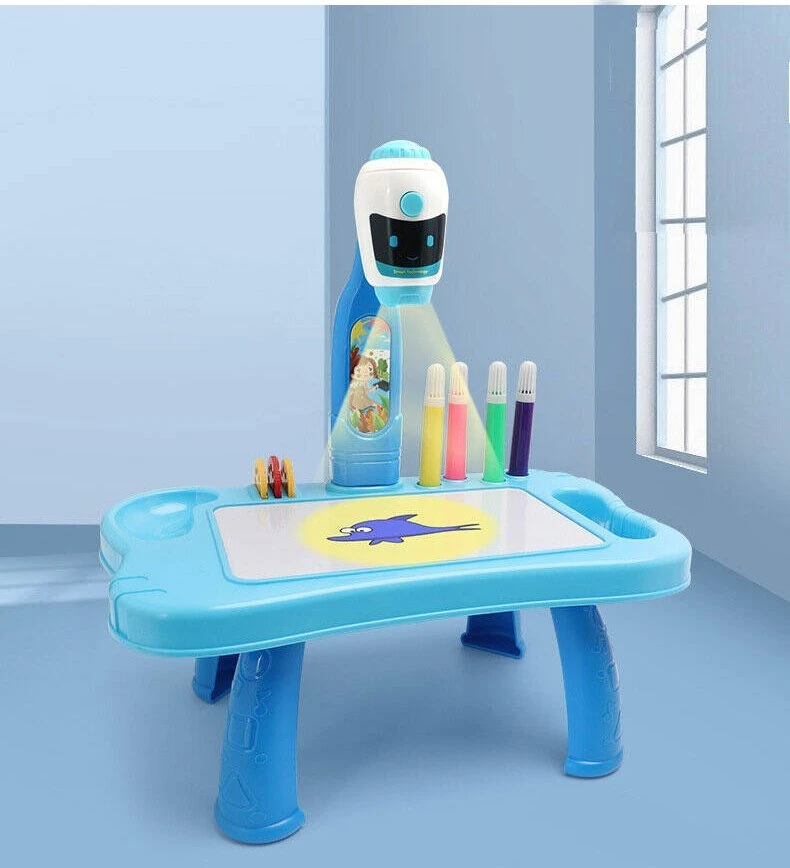Lean Toys Mėlynas 2-in-1 mini projektorius vaikams