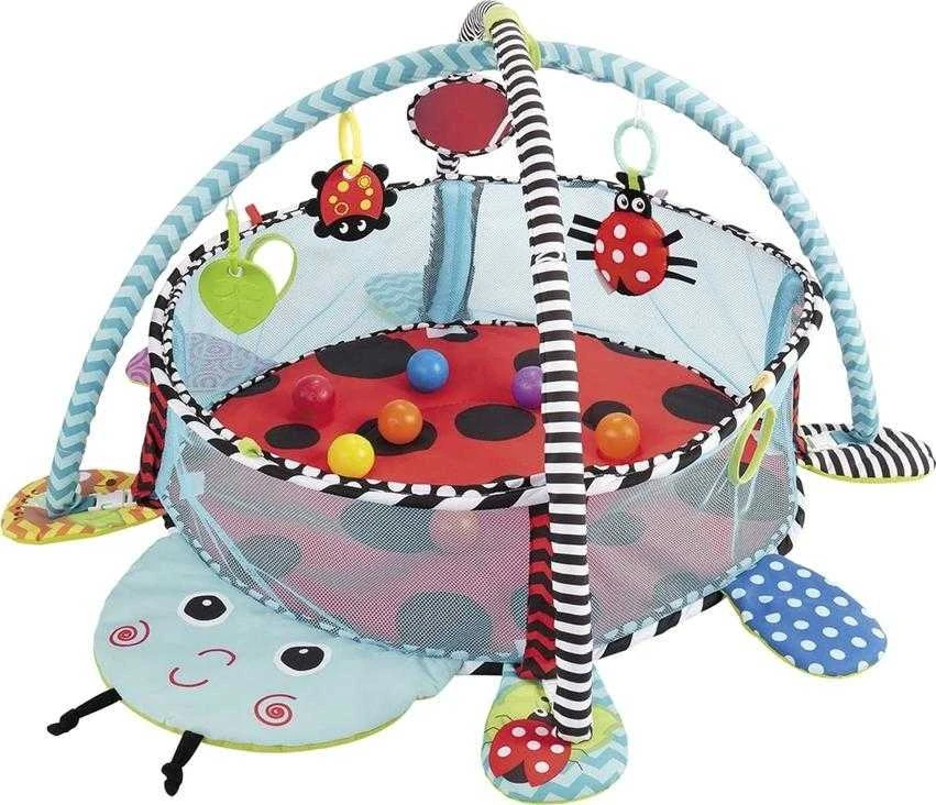 Lean Toys Žaidimų kilimėlis Konig Kids su baseinu ir kamuoliukais