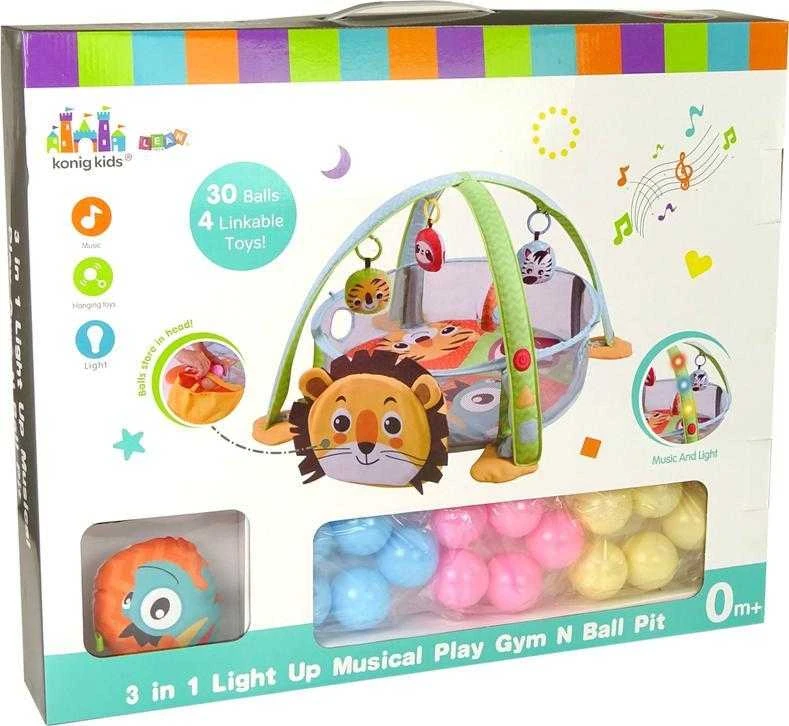 Lean Toys Žaidimų kilimėlis Konig Kids su kamuoliukais