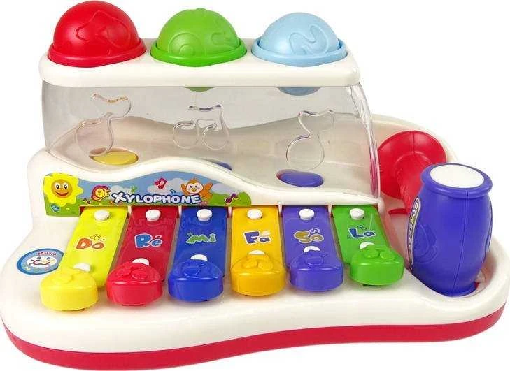 Lean Toys Ksilofonas su plaktuku vaikams nuo 18 mėn.