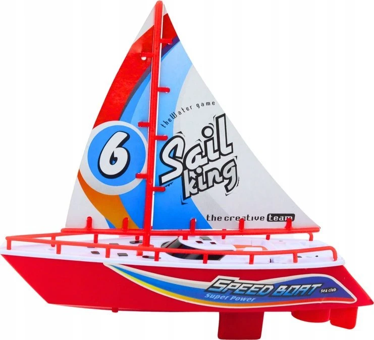 Lean Toys Plaukiojantis žaislinis laivelis 23 cm raudonas