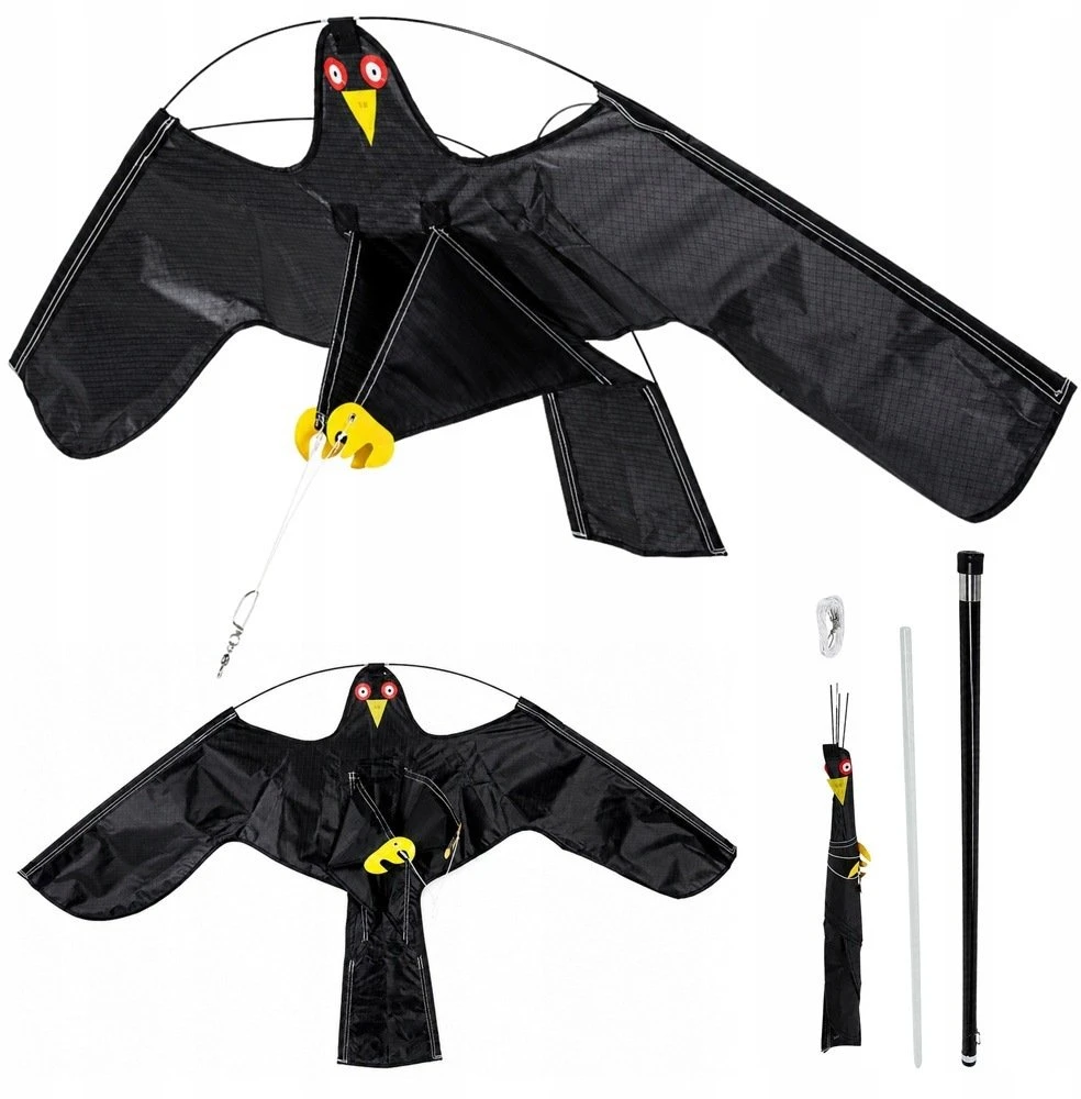 Lean Toys Paukščių atbaidymo aitvaras, plėšriojo paukščio imitacija, 120 × 67 cm