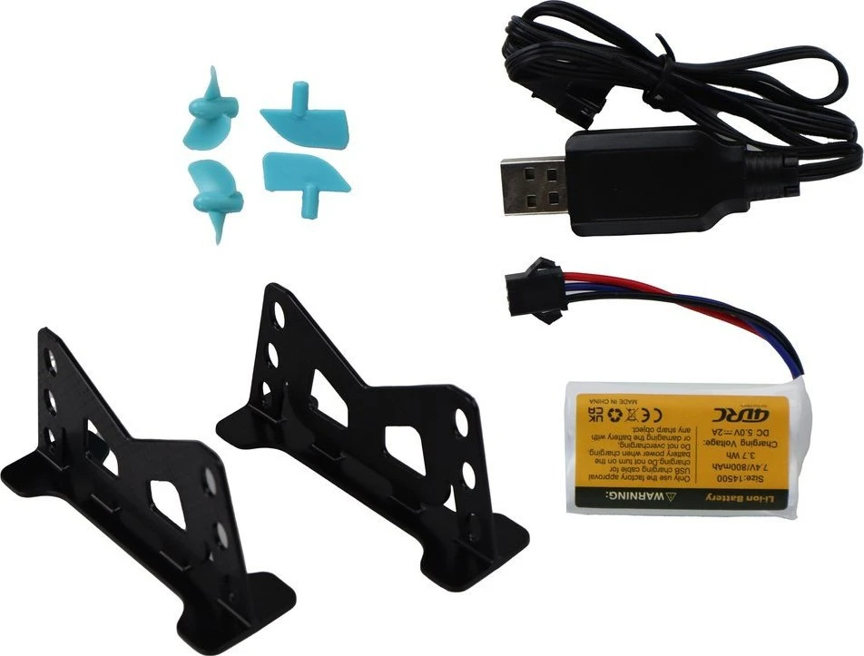 Lean Toys Turkio ir geltonos spalvos RC valdomas vandens laivas