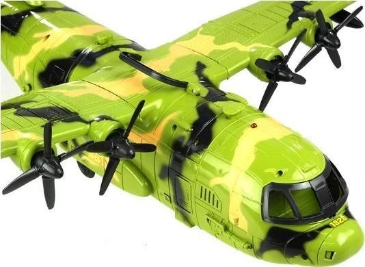 Lean Toys LeanToys Didysis karinis lėktuvas su figūrėlėmis 64 cm