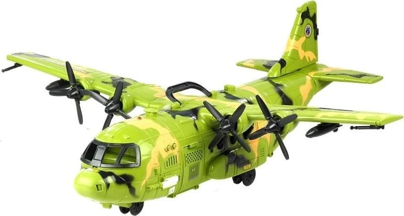 Lean Toys LeanToys Didysis karinis lėktuvas su figūrėlėmis 64 cm