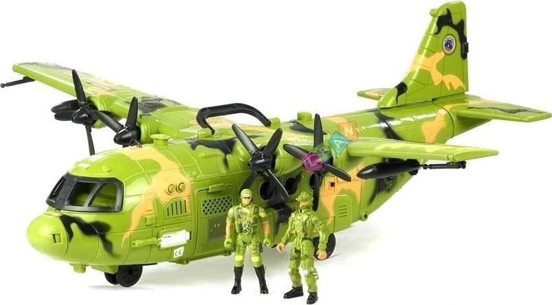 Lean Toys LeanToys Didysis karinis lėktuvas su figūrėlėmis 64 cm