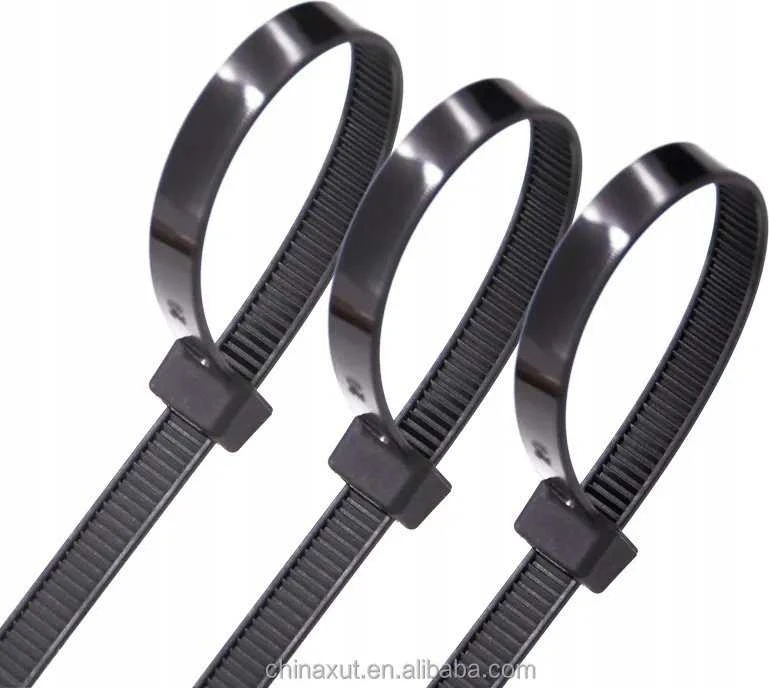 Lean Juodos nailoninės užspaudžiamos juostos, 3,6x300mm, 100 vnt.